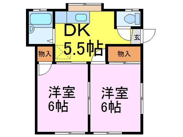 ハイツB.S.Ⅰ総和Ｂの物件間取画像